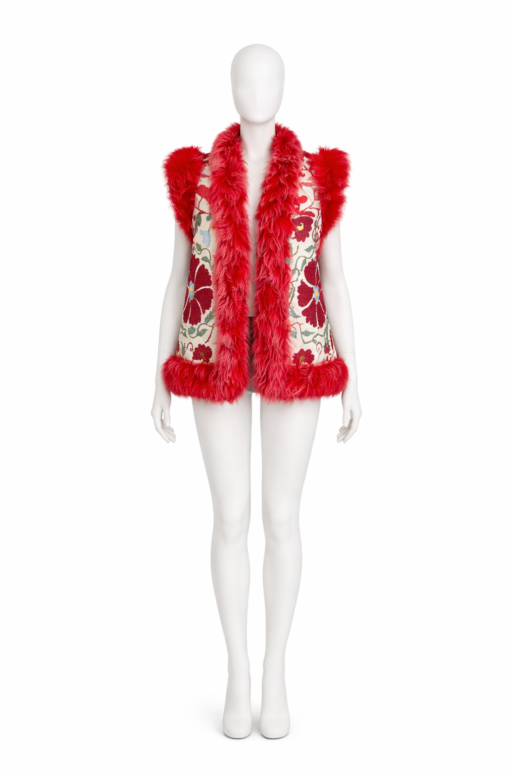 The Sorelle Vest - Cotton & Sheep Fur