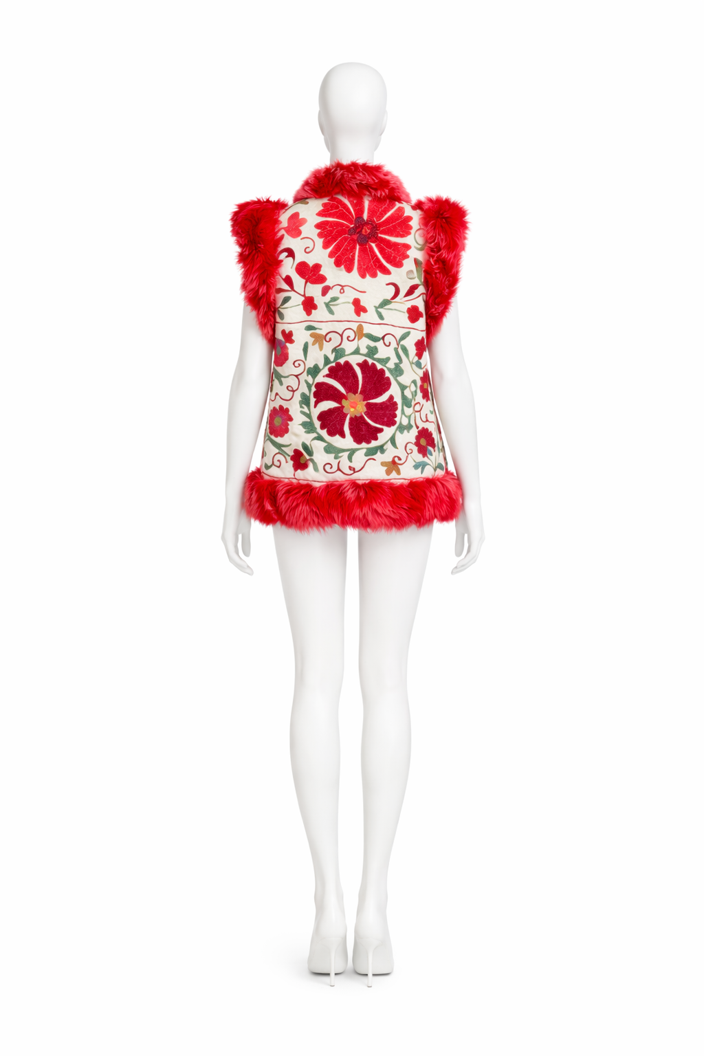 The Sorelle Vest - Cotton & Sheep Fur