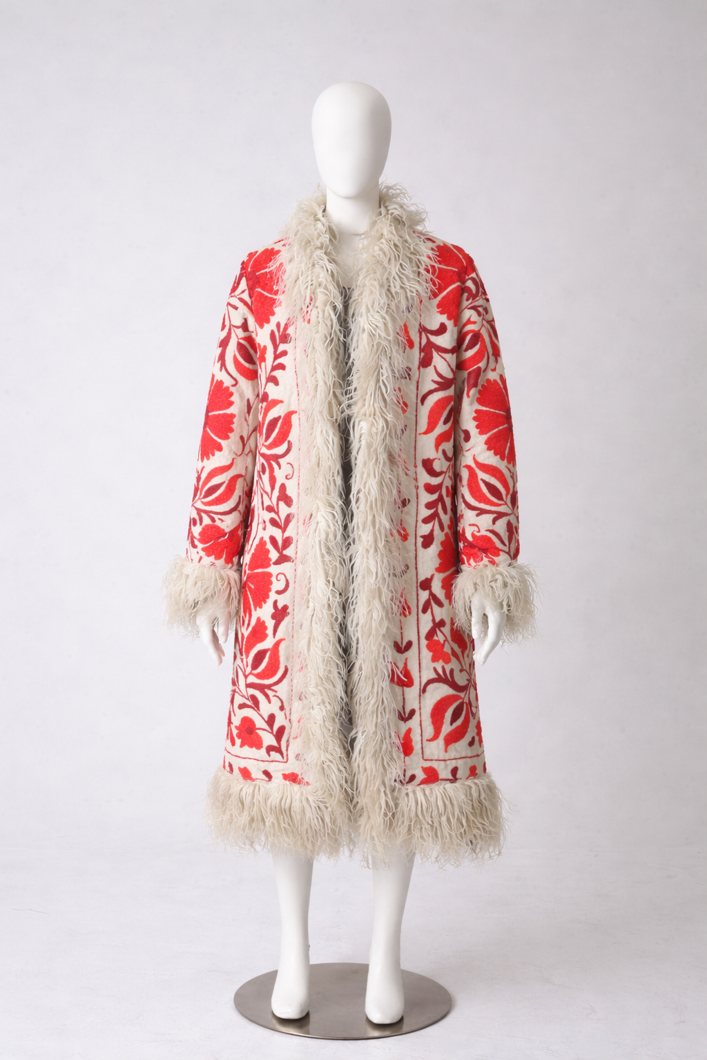 Crimson Palimpsest — Shearling Coat