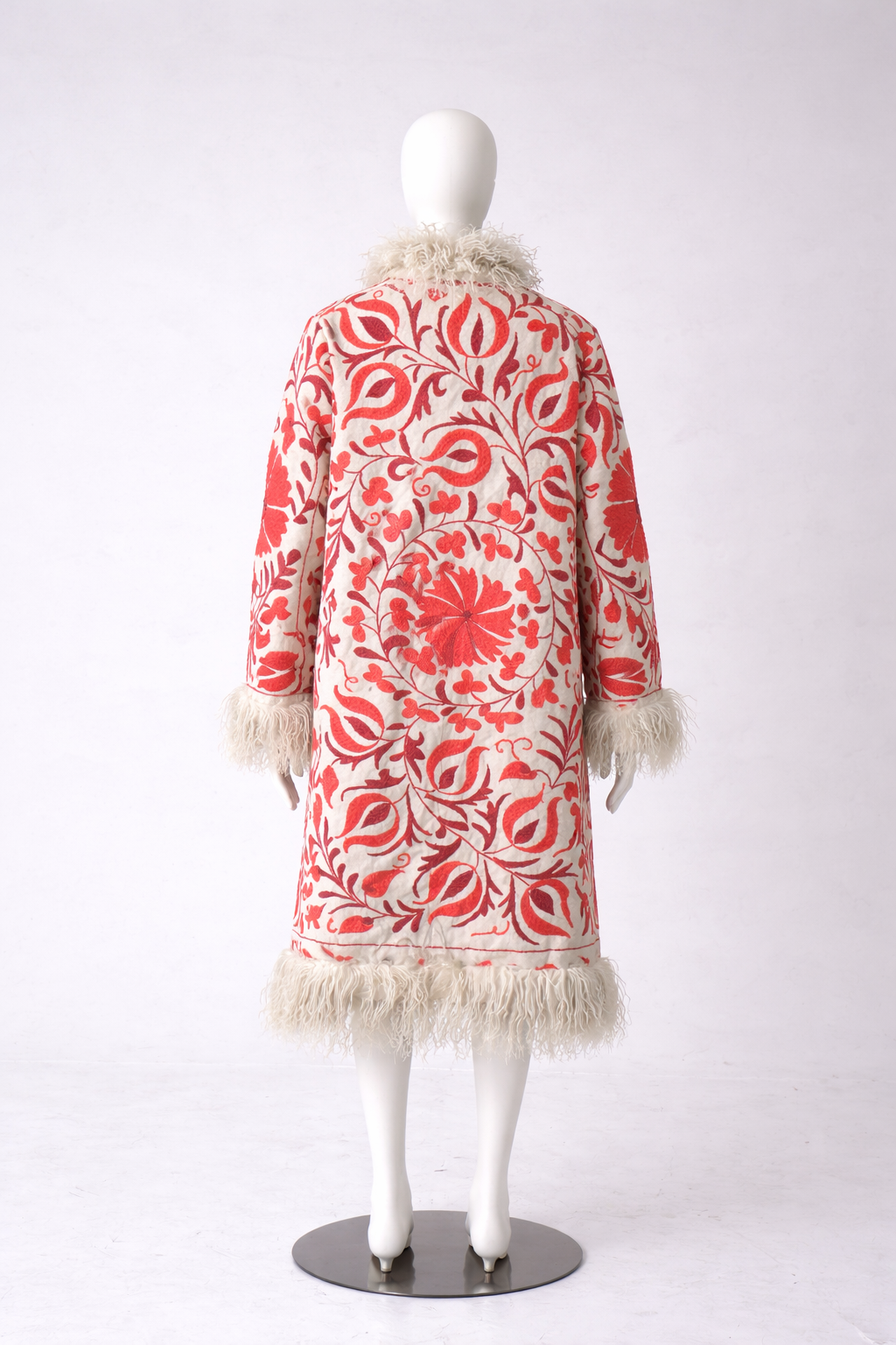 Crimson Palimpsest — Shearling Coat