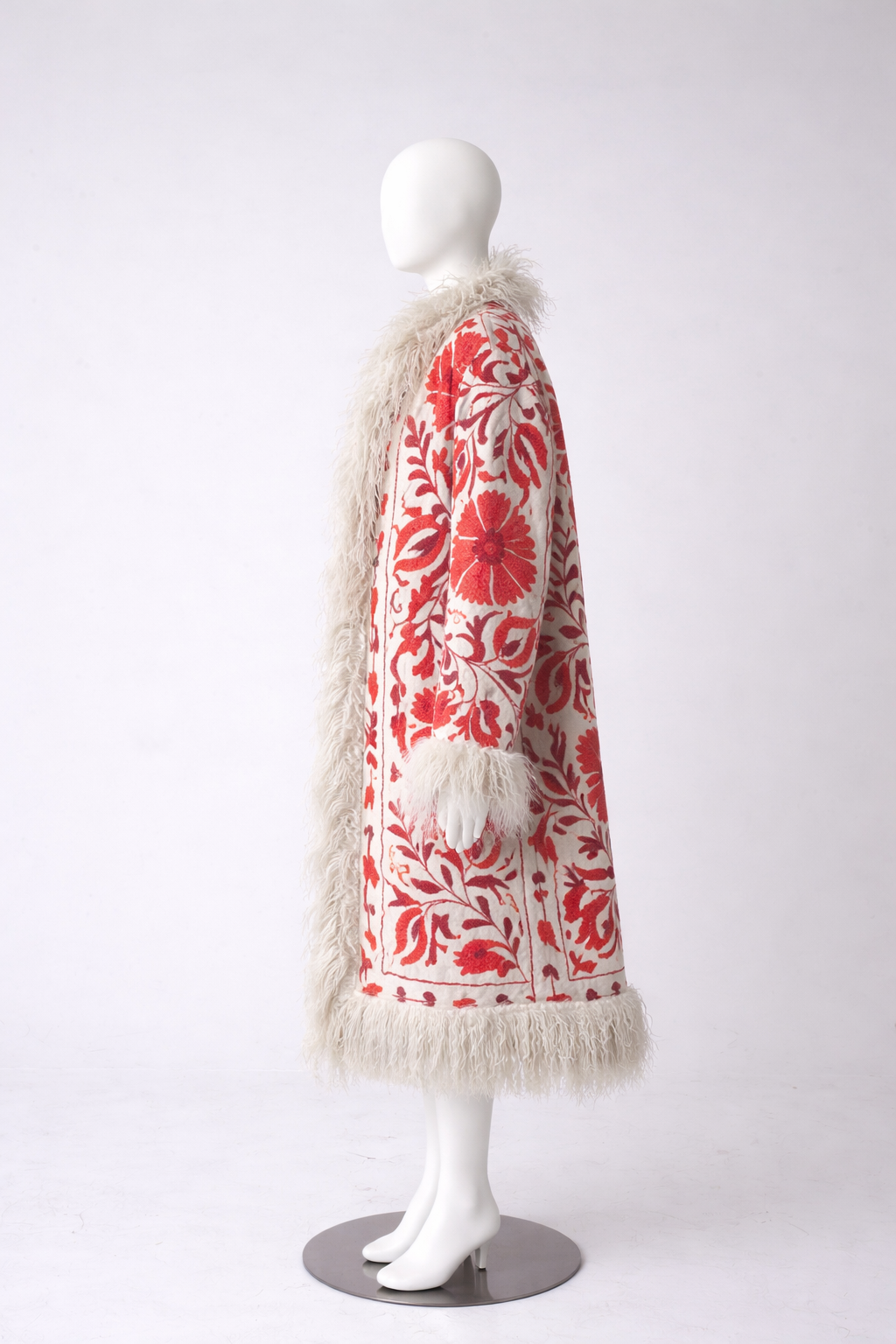 Crimson Palimpsest — Shearling Coat