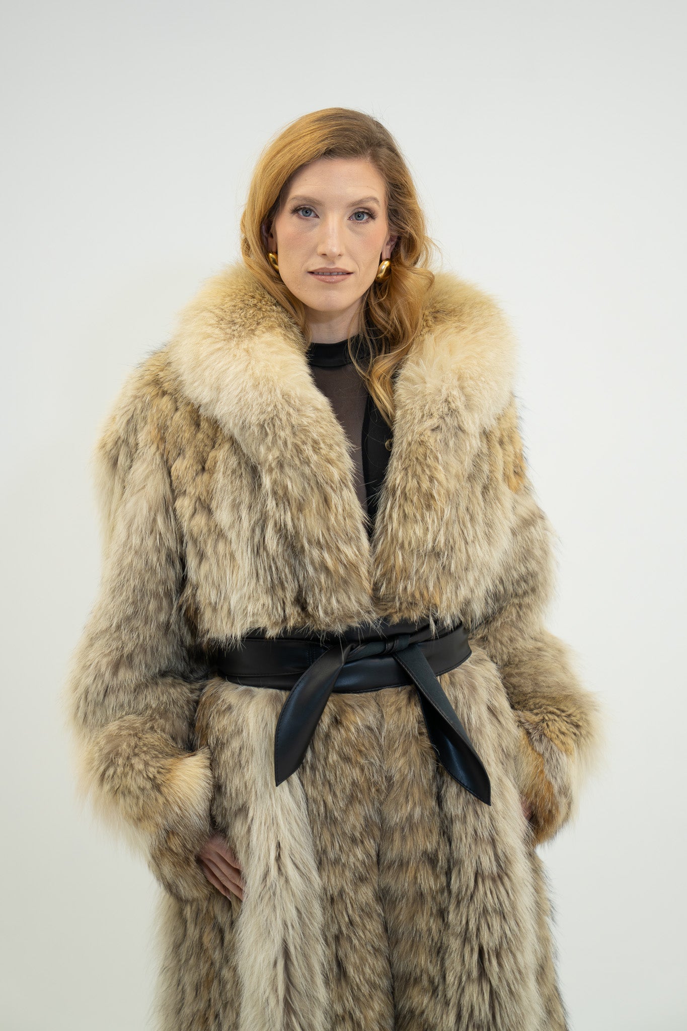 The Boreal Veil - Natural Fox Fur Coat