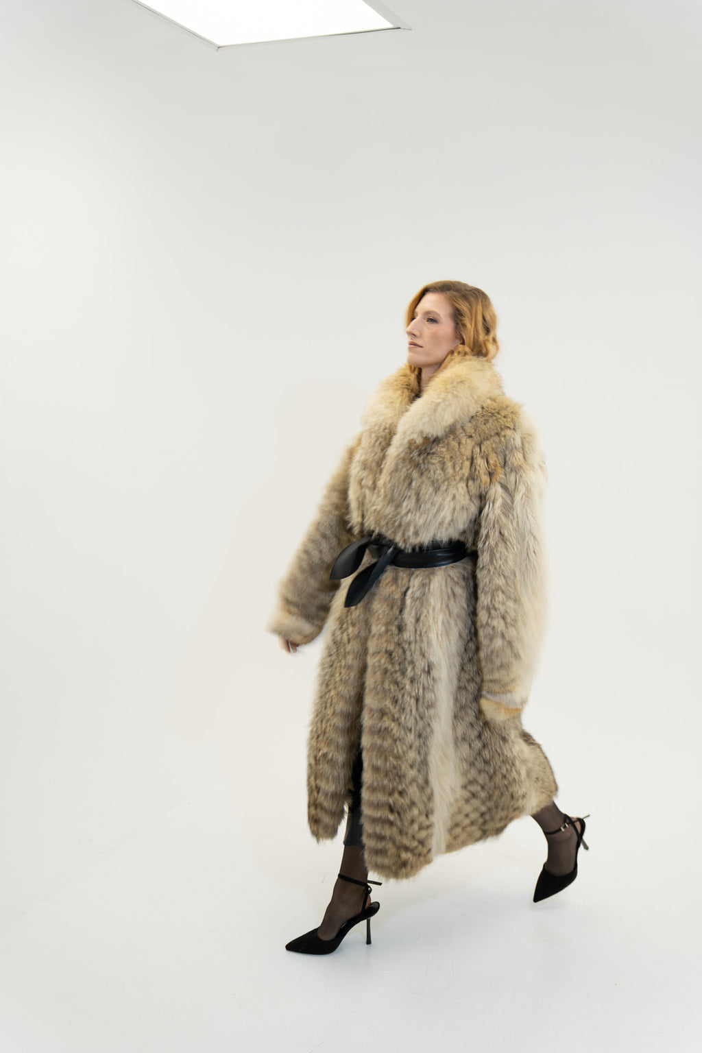 The Boreal Veil - Natural Fox Fur Coat