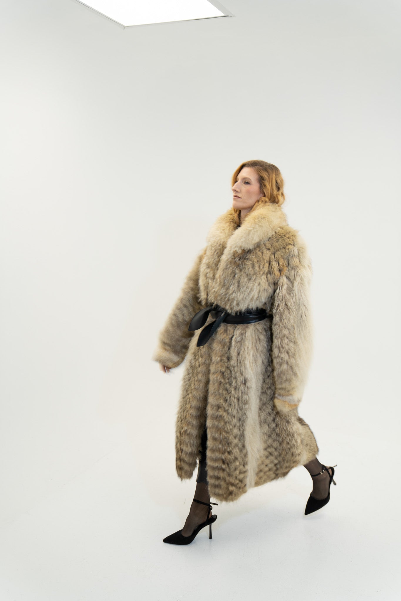 The Boreal Veil - Natural Fox Fur Coat