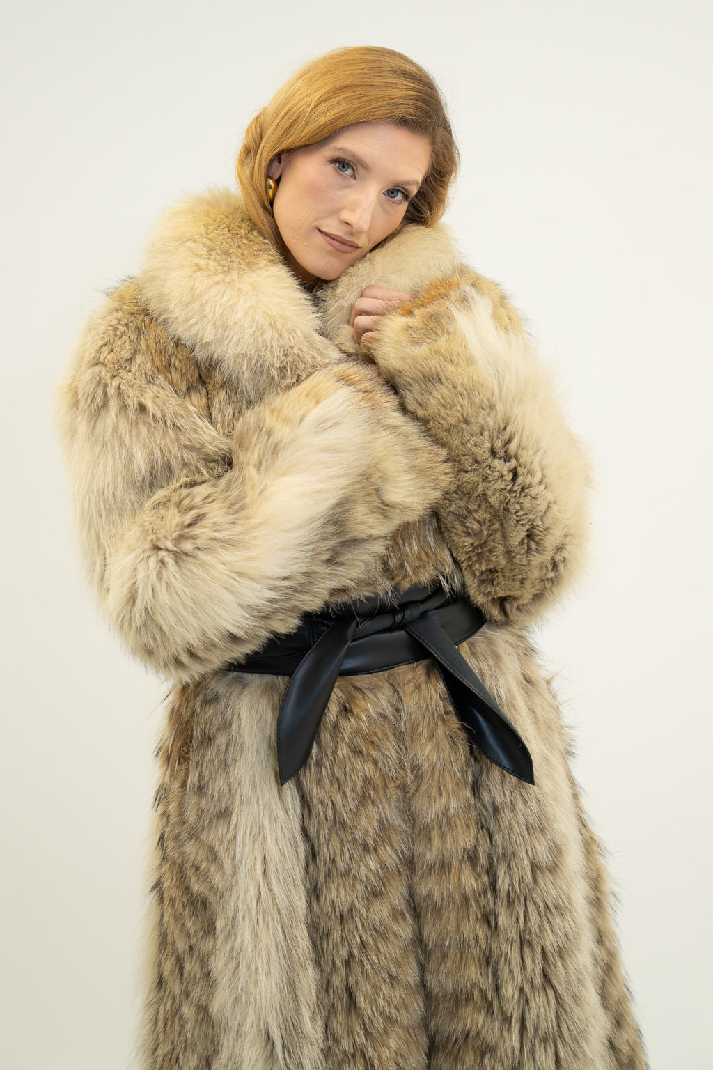 The Boreal Veil - Natural Fox Fur Coat