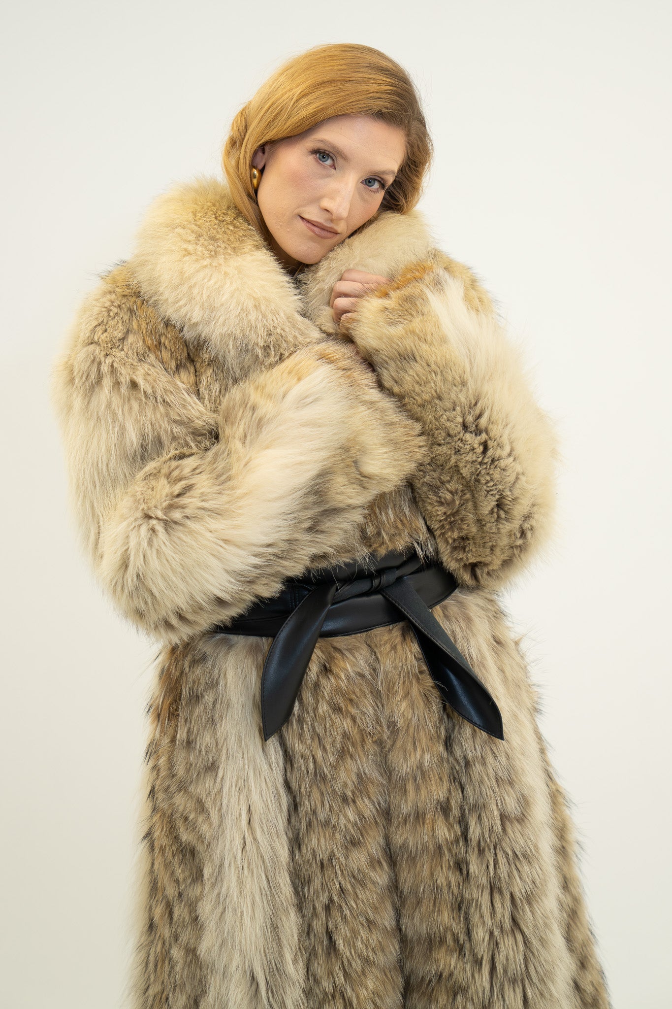 The Boreal Veil - Natural Fox Fur Coat