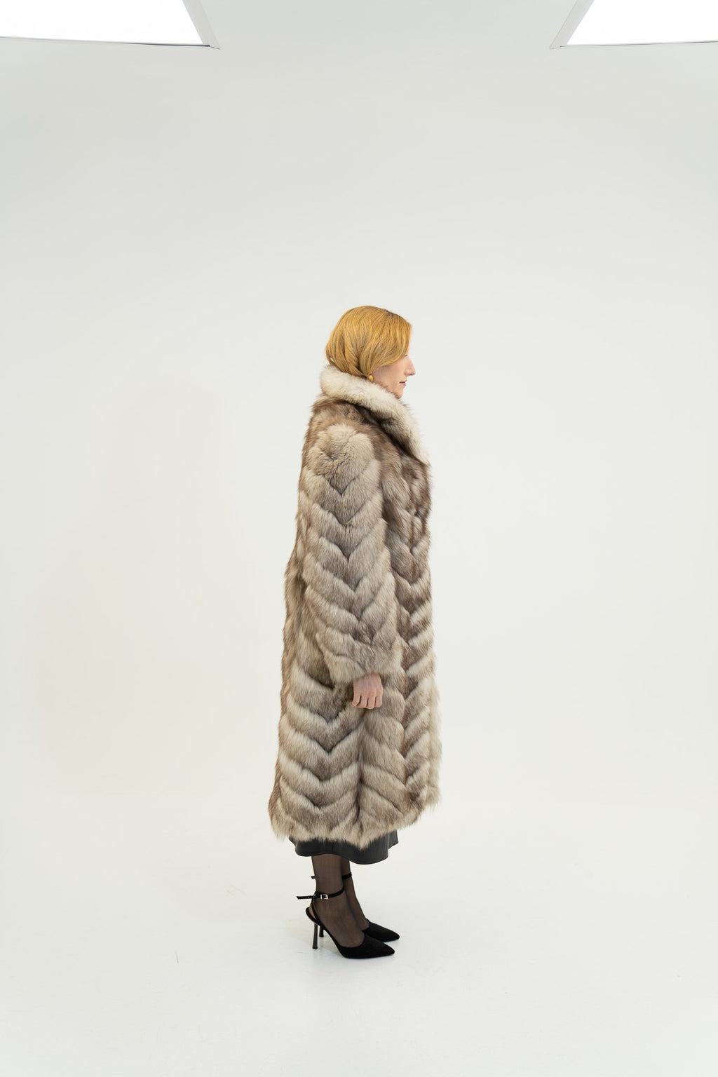 The Elvire  -  Blue Fox Fur Coat