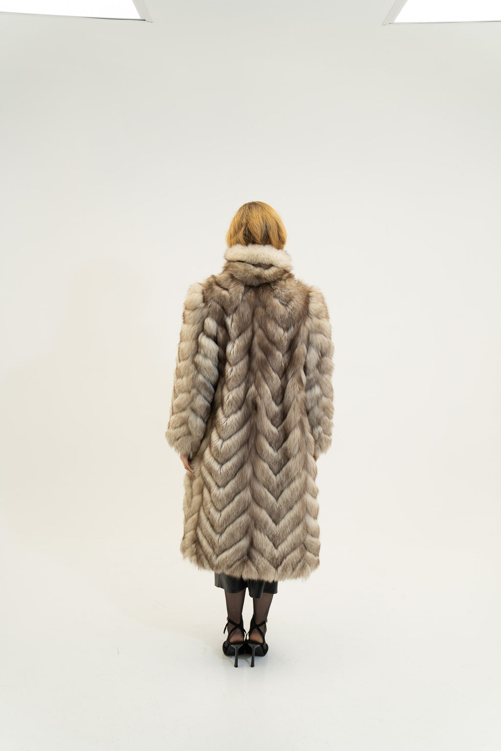 The Elvire  -  Blue Fox Fur Coat