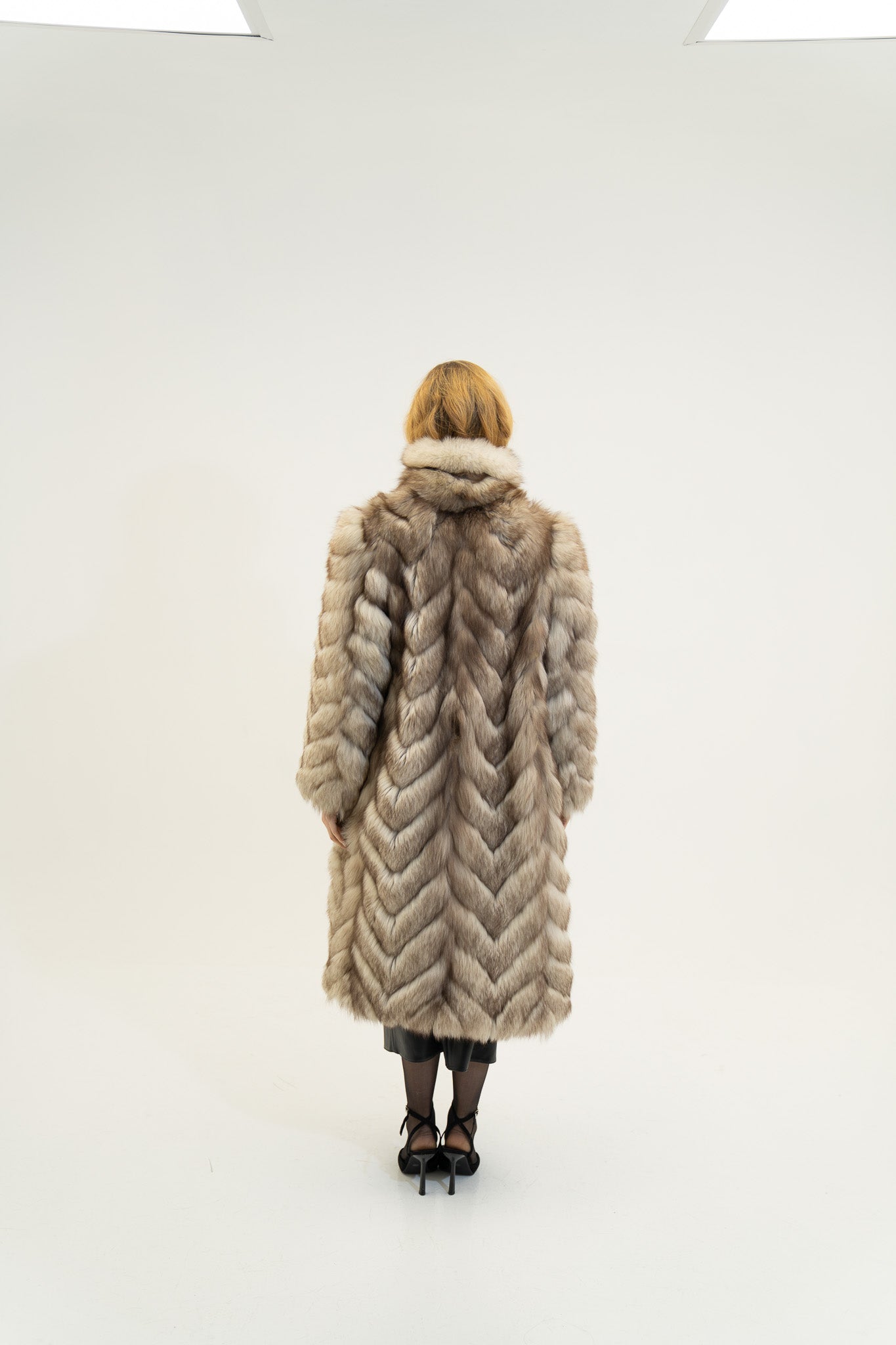 The Elvire  -  Blue Fox Fur Coat