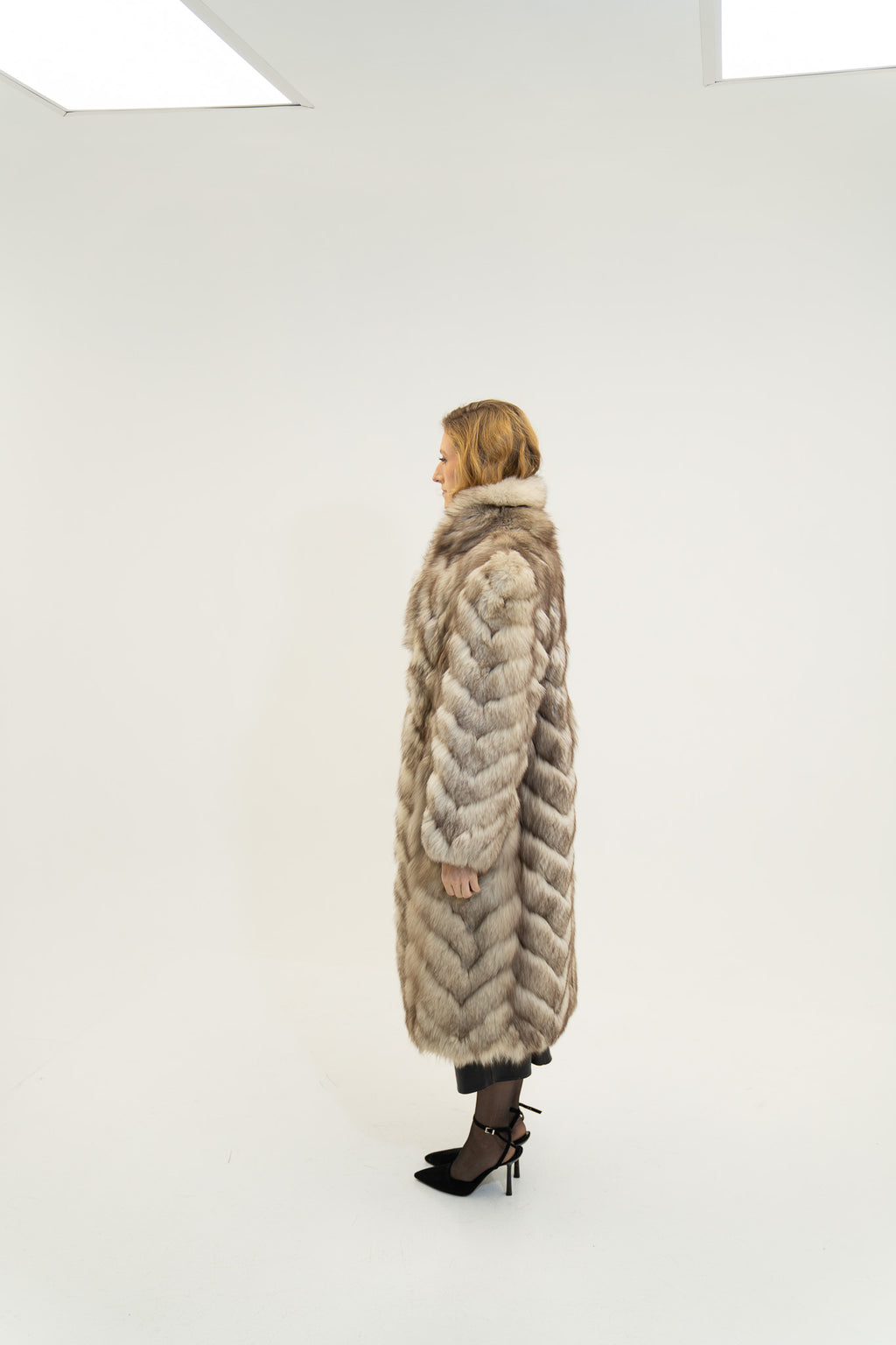 The Elvire  -  Blue Fox Fur Coat