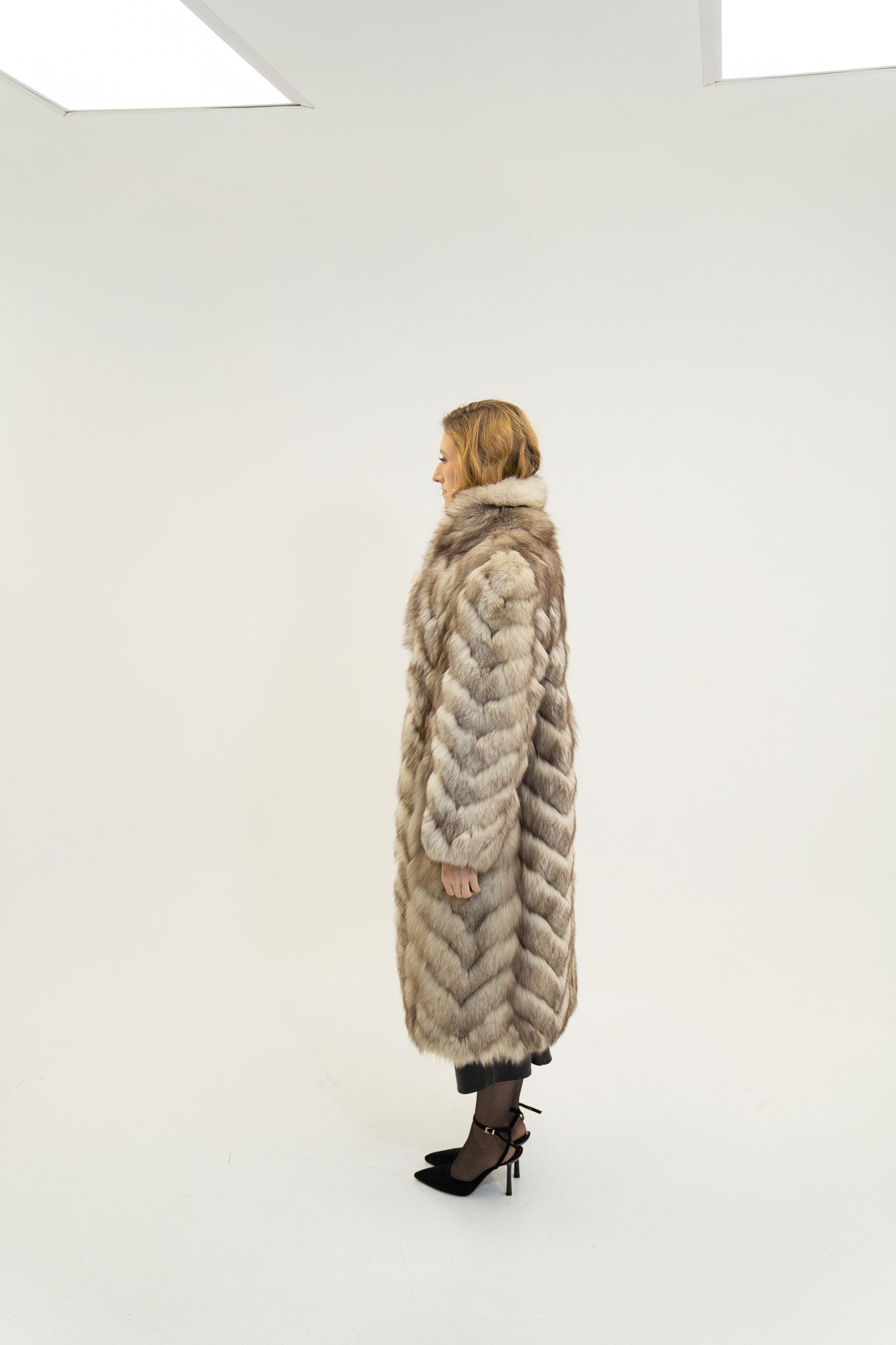 The Elvire  -  Blue Fox Fur Coat