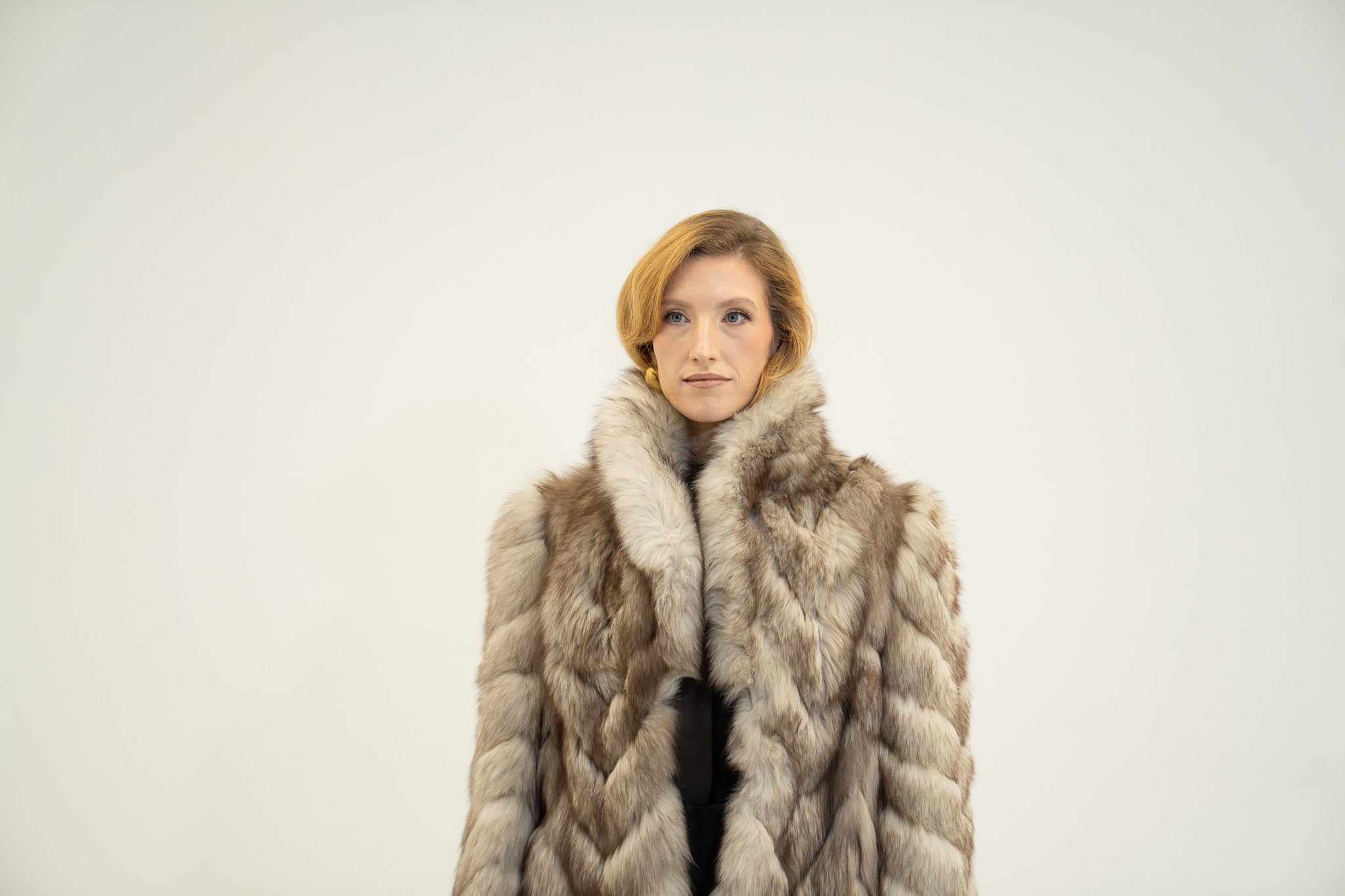 The Elvire  -  Blue Fox Fur Coat